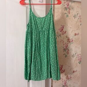Wild Fable Green Floral Spaghetti Strapped Dress